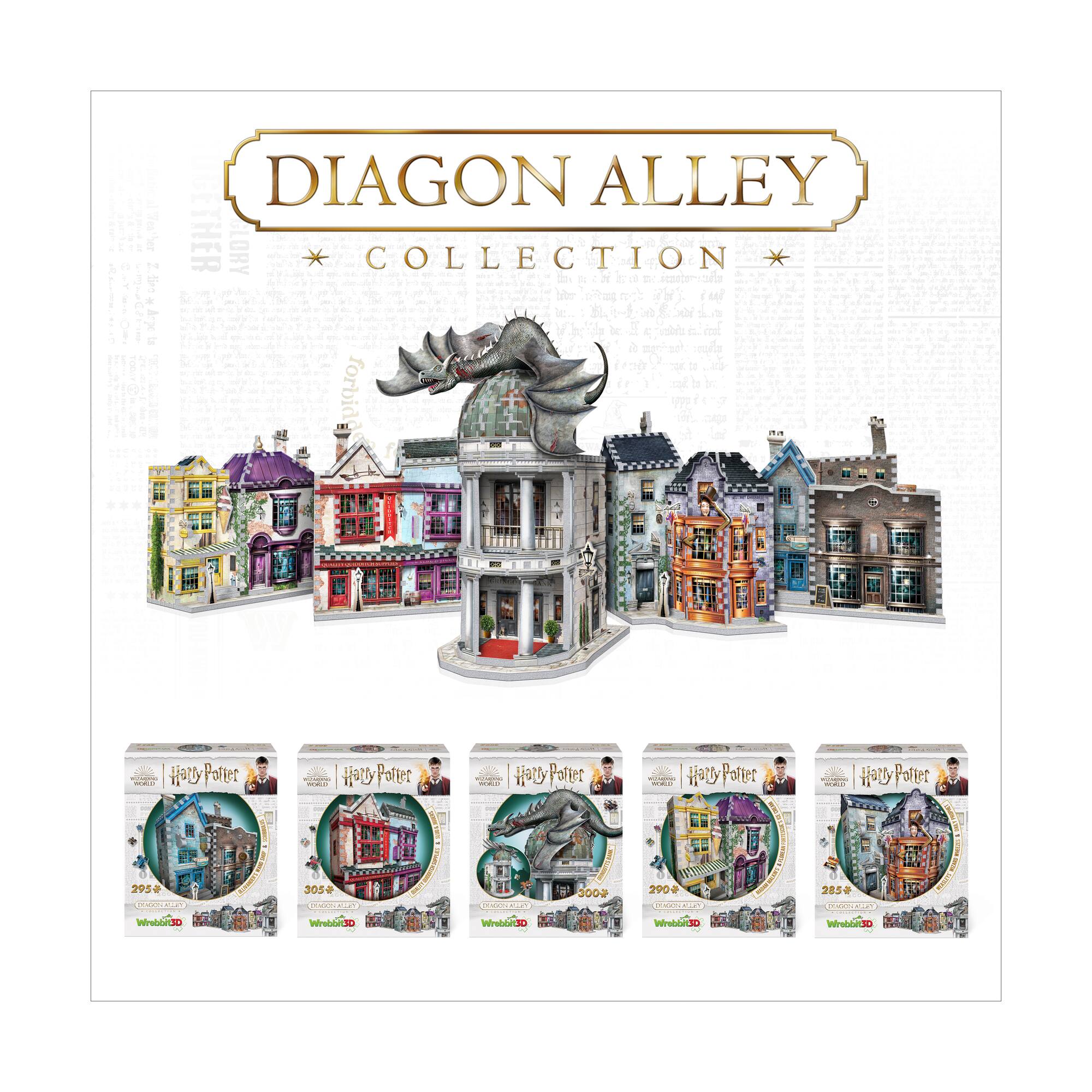 Harry Potter Diagon Alley Collection - Gringotts Bank 3D Puzzle: 300 Pcs